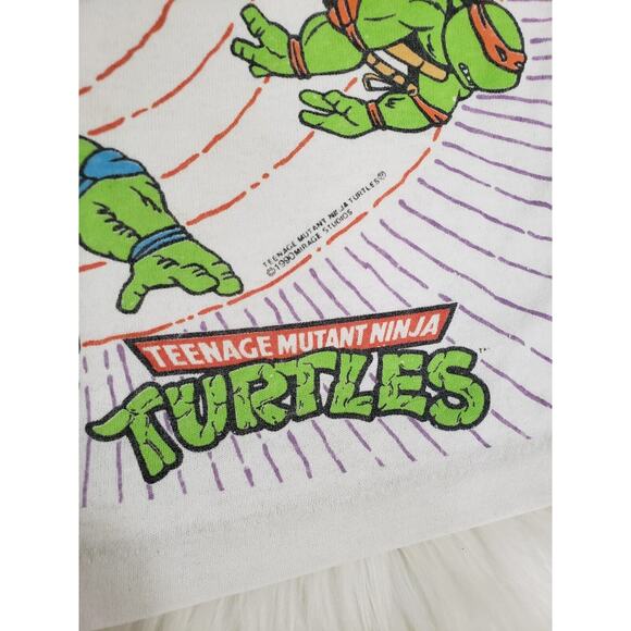 True Vintage 1990 Teenage Mutant Ninja Turtles T-Shirt Toddler‎ 90s Kid - Picture 2 of 7